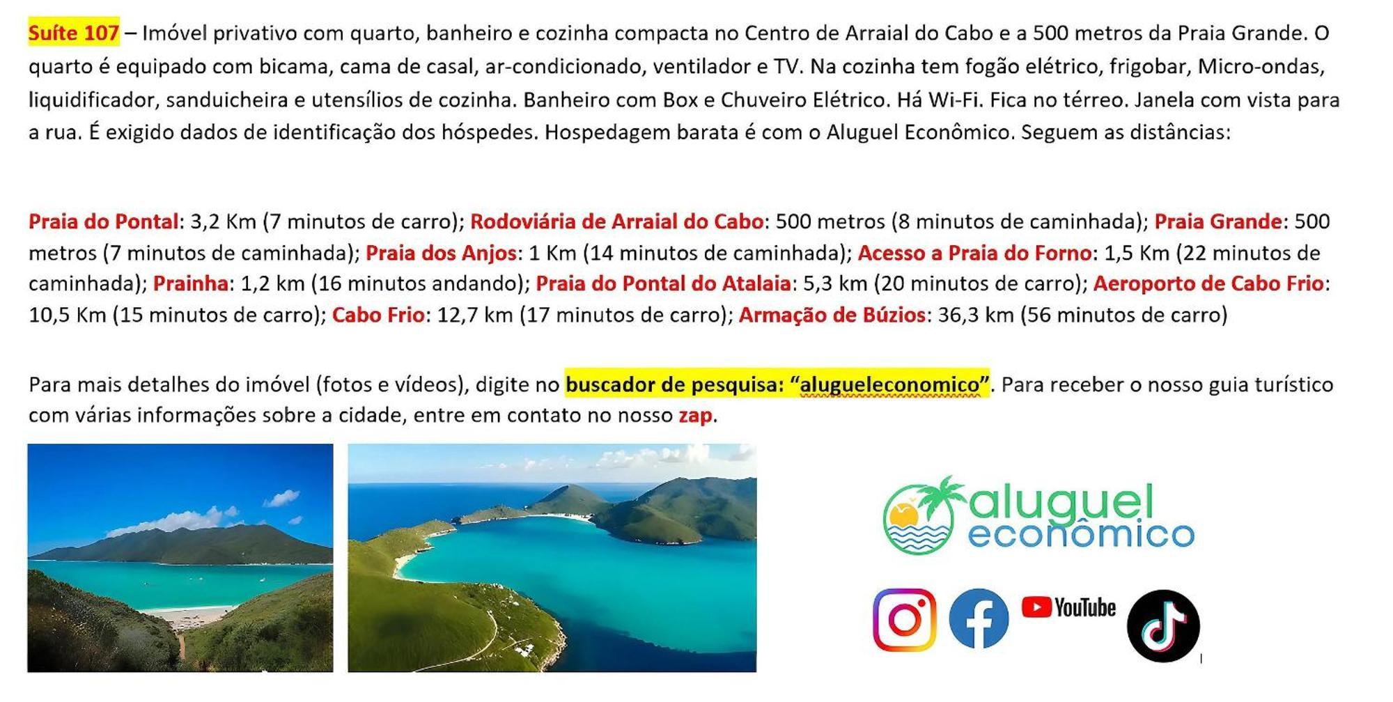 דירות Arraial Do Cabo - Brisas Do Farol - Aluguel Economico מראה חיצוני תמונה
