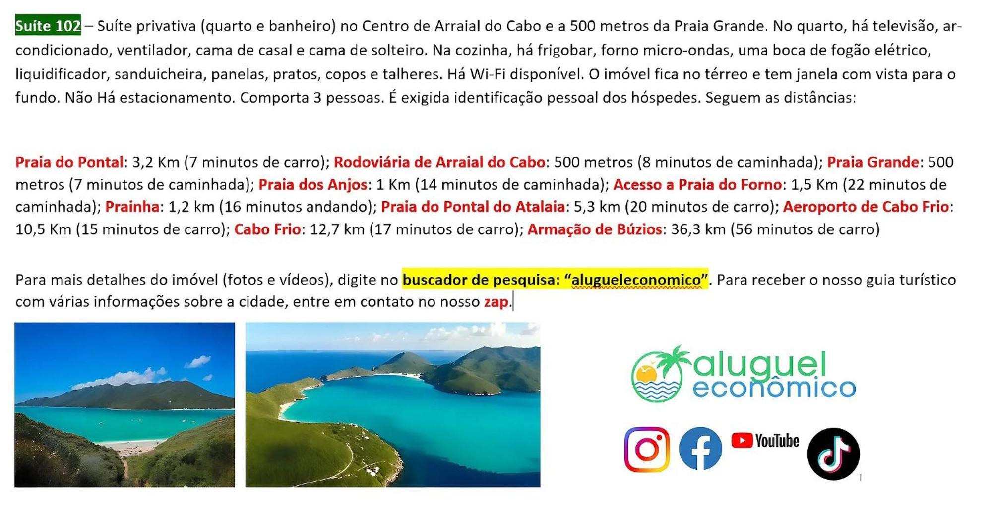 דירות Arraial Do Cabo - Brisas Do Farol - Aluguel Economico מראה חיצוני תמונה