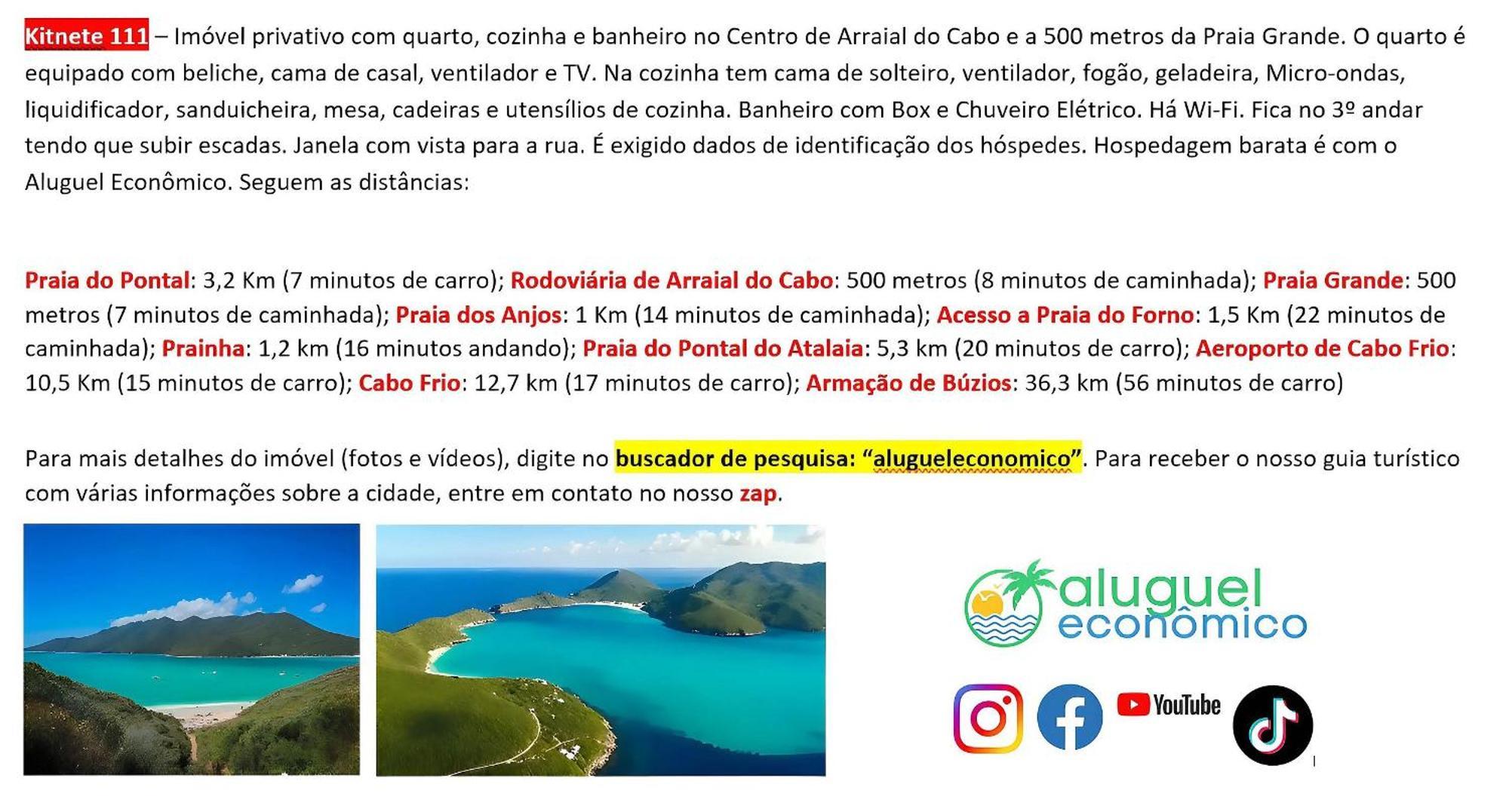 דירות Arraial Do Cabo - Brisas Do Farol - Aluguel Economico מראה חיצוני תמונה
